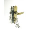 Замок врезной цилиндровый с защёлкой в комплекте с ручкой ЗВ7-60.1-02 (золото лак), 5 кл.