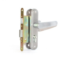 Замок врезной цилиндровый с защёлкой в комплекте с ручкой ЗВ4-3.03 (бриллиант), 4 кл.