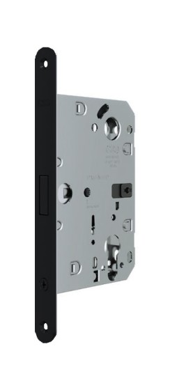 B06133.50.93 Корпус врезного замка под цилиндр (черный) тех. уп. без отв. пл. POLARIS WAVE