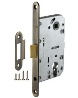 Корпус врезного замка c защёлкой PLASTP85C-50 (P85C-50) AB бронза