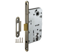 Корпус врезного замка c защёлкой PLASTP85C-50 (P85C-50) AB бронза