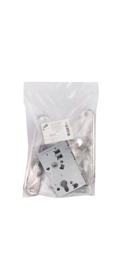 Корпус врезного замка с защёлкой в комплекте с ручкой ЗВ4-31/55 РФ55-022 (черн жемчуг) /78927/