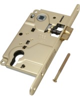 Корпус врезного замка под цилиндр CENTRO B01025.50.03 ригель+защёлка (латунь)