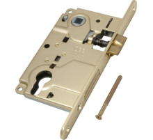 Корпус врезного замка под цилиндр CENTRO B01025.50.03 ригель+защёлка (латунь)