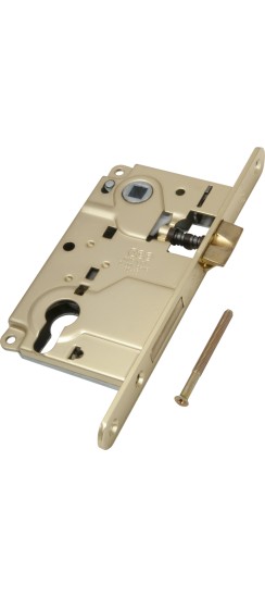 Корпус врезного замка под цилиндр CENTRO B01025.50.03 ригель+защёлка (латунь)