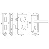 Корпус замка с ручкой LOCKSET25.ORION.5558-1 (KIT P25 5558 ORION) SN/CP мат.никель/хром