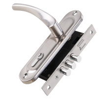 Замок цилиндровый в комплекте с ручкой LOCKSET15.CRONA.4061-3 (KIT P15 4061/3 CRONA) SN мат.никель