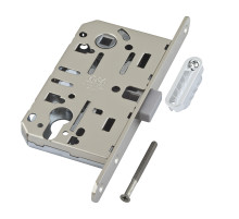 B06103.50.06.640 Корпус врезного замка магнитный под цил. (никель) MEDIANA POLARIS с отв. пл. (скин)