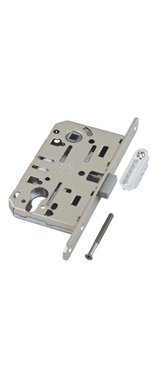 B06103.50.06.640 Корпус врезного замка магнитный под цил. (никель) MEDIANA POLARIS с отв. пл. (скин)