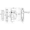 Замок цилиндровый в комплекте с ручкой LOCKSET15.CRONA.4061-3 (KIT P15 4061/3 CRONA) AB бронза