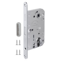 Замок межкомнатный магнитный под цилиндр с ответной планкой GRAVITY G02.196.50.85 CP хром