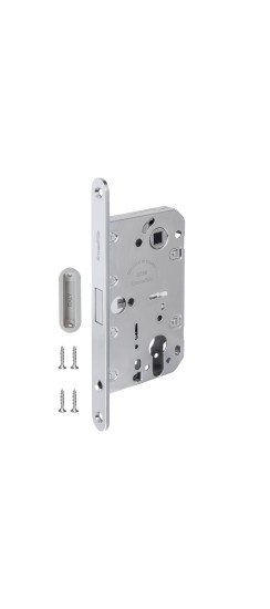 Замок межкомнатный магнитный под цилиндр с ответной планкой GRAVITY G02.196.50.85 CP хром