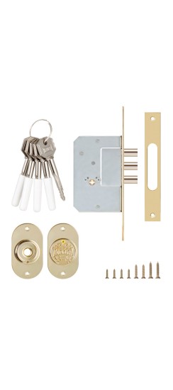 Замок врезной крестообразный 189/3MF (45 mm) (латунь), 5 кл.