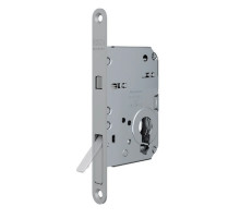 Корпус врезного замка под цилиндр для раздвижных дверей SCIVOLA TRE B08982.50.34 (матовый хром)