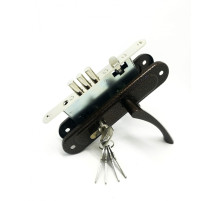 Корпус врезного замка с защелкой в комплекте с ручкой ЗВ4.009/17 (медь), 4 кл.