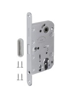 Замок межкомнатный магнитный под цилиндр с ответной планкой GRAVITY G02.190.50.85 MWSC итал тисненый