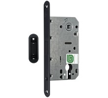 Замок межкомнатный магнитный под цилиндр Soft 11М BL, черный матовый /128:5968/