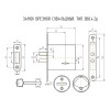 Замок врезной сувальдный ЗВ8-4 2Р, 3 кл.