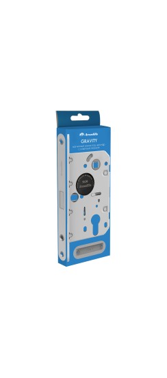 Замок межкомнатный магнитный под цилиндр с ответной планкой GRAVITY G02.196.50.85 MWSC итал тисненый