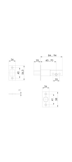 Замок врезной DK.001 ET SN мат.никель