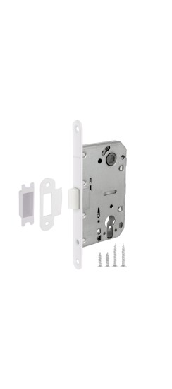 Корпус врезного замка c защёлкой PLASTP85C-50 (P85C-50) WH белый
