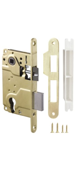 Корпус врезного замка c защёлкой METLH25-50 Box (LH 25-50) SG мат.золото