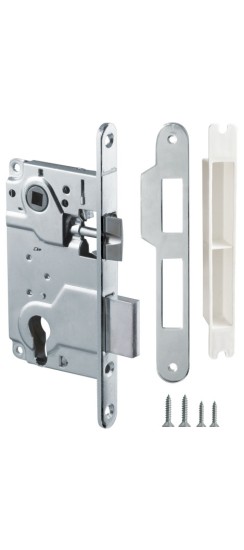 Корпус врезного замка c защёлкой METLH25-50 Box (LH 25-50) CP хром