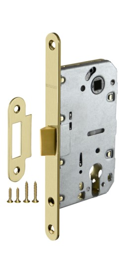 Корпус врезного замка c защёлкой PLASTP85C-50 (P85C-50) SG матовое золото