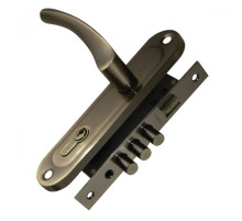Замок цилиндровый в комплекте с ручкой LOCKSET15.CRONA.4061-3 (KIT P15 4061/3 CRONA) AB бронза