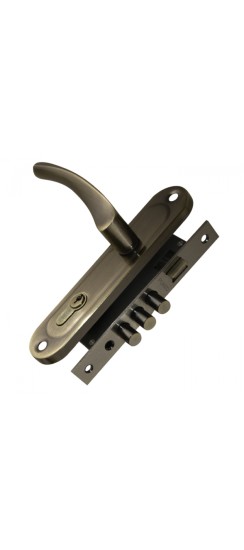 Замок цилиндровый в комплекте с ручкой LOCKSET15.CRONA.4061-3 (KIT P15 4061/3 CRONA) AB бронза