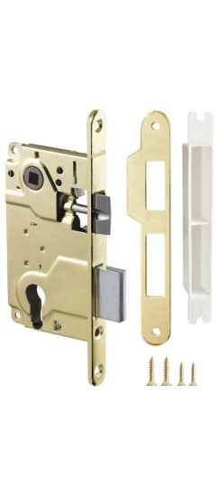 Корпус врезного замка c защёлкой METLH25-50 Box (LH 25-50) GP золото