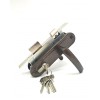 Замок врезной цилиндровый с защёлкой в комплекте с ручкой ЗВ7-70.4-02 (медь), 5 кл.