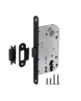 Корпус врезного замка c защёлкой PLASTP85C-50 (P85C-50) BL черный