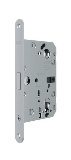 B06133.50.34 Корпус врезного замка под цилиндр (мат хром) тех. уп. без отв. пл. POLARIS WAVE