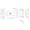 Замок врезной крестообразный 156/F (45 mm), 3 кл.