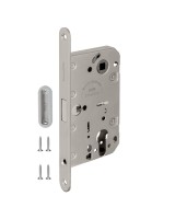 Замок межкомнатный магнитный под цилиндр с ответной планкой GRAVITY G02.196.50.85 SN мат никель