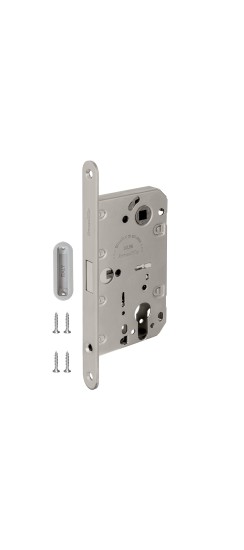 Замок межкомнатный магнитный под цилиндр с ответной планкой GRAVITY G02.196.50.85 SN мат никель