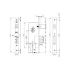 Корпус врезного замка с защёлкой 152/3MR (45 mm) w/b (никель)