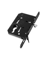 Корпус врезного замка под цилиндр для раздвижных дверей SCIVOLA TRE B08982.50.93 (черный)