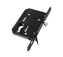 Корпус врезного замка под цилиндр для раздвижных дверей SCIVOLA TRE B08982.50.93 (черный)