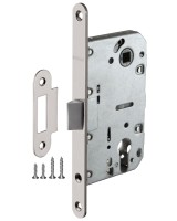 Корпус врезного замка c защёлкой PLASTP85C-50 (P85C-50) SN матовый никель