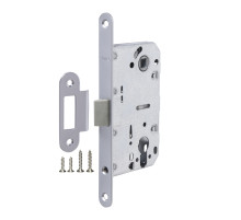 Корпус врезного замка c защёлкой PLASTP85C-50 (P85C-50) SSC сатинированный хром