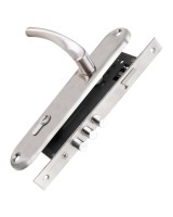 Замок цилиндровый в комплекте с ручкой LOCKSET90.CRONA.4585-3 (KIT P90 4585/3 CRONA) SN мат.никель