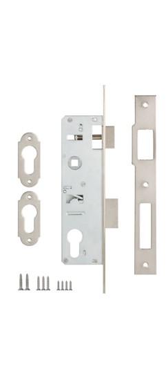 Корпус узкопрофильного замка с защёлкой 153 (35 mm) w/b (никель)