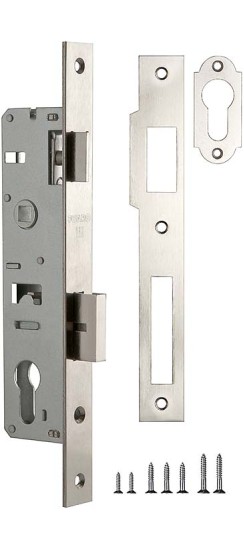 Корпус узкопрофильного замка с защелкой PROF153-30/85 (153-30/85) CP хром