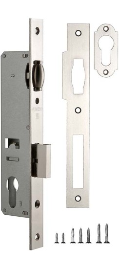 Корпус узкопрофильного замка с роликовой защелкой PROF155-30 (155-30) CP хром