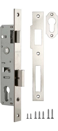 Корпус узкопрофильного замка с защелкой PROF153-25/85 (153-25/85) CP хром