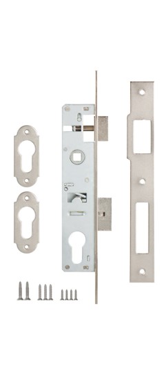 Корпус узкопрофильного замка с защёлкой 153 (20 mm) w/b (никель)