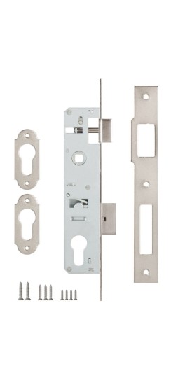 Корпус узкопрофильного замка с защёлкой 153 (25 mm) w/b (никель)