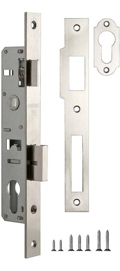 Корпус узкопрофильного замка с защелкой PROF153-20/85 (153-20/85) CP хром